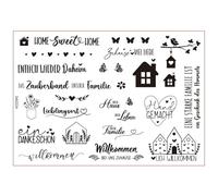 German Blessing Words Rub On Sticker Water Transfer Sticker for Ceramic Mug Glassware Wood Furniture Rub On Foil Transfers