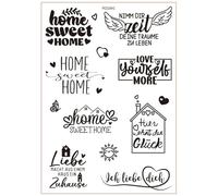 German Blessing Words Rub On Sticker Water Transfer Sticker for Ceramic Mug Glassware Wood Furniture Rub On Foil Transfers