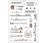 German Blessing Words Rub On Sticker Water Transfer Sticker for Ceramic Mug Glassware Wood Furniture Colorfast Rub On Transfers