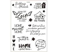 German Blessing Words Rub On Sticker Water Transfer Sticker for Ceramic Mug Glassware Wood Furniture Colorfast Rub On Transfers