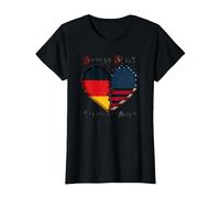 German Blood American Heart: Germans for Men Heritage T-Shirt, Women, Black, 3XL