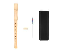 German British Fingering Treble Flute Sopranos Recorder Instrument 8 Holes Clarinets With Cleans Rod & Carry Case Wood Descant Recorder For Beginner