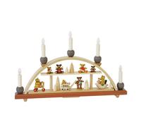 German candle arch bear children, length 48 cm / 19 inch, natural, electrical...