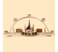 German candle arch Carolers, small village, length 47 cm / 19 inch, natural, ...