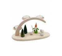 German candle arch, length 24 cm / 10 inch, natural, electrically illuminated...