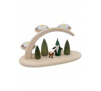 German candle arch, length 24 cm / 10 inch, natural, electrically illuminated...