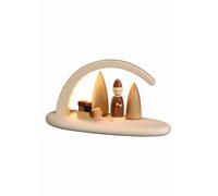 German candle arch, length 24 cm / 10 inch, natural, electrically illuminated...