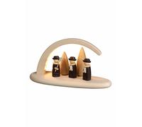 German candle arch, length 24 cm / 10 inch, natural, electrically illuminated...