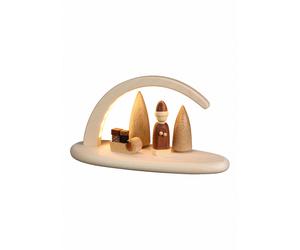 German candle arch, length 24 cm / 10 inch, natural, electrically illuminated...