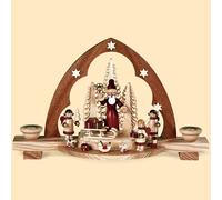 German candle arch Santa giving out Christmas presents, length 30 cm / 12 inc...