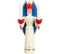 German candlestick angel, height 25 cm / 10 inch, original Erzgebirge by Seif...