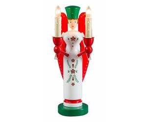German candlestick angel, height 26 cm / 10 inch, electrically illuminated, o...