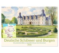 German castles and palaces UK-Version (Wall Calendar 2026 DIN A4 Landscape), CALVENDO 12 Month Wall Calendar