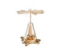 German christmas pyramid Angels, height 28 cm / 11 inch, natural, original Er...