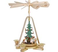 German christmas pyramid Angels, height 28 cm / 11 inch, natural, original Erzgebirge by Richard Glaesser Seiffen