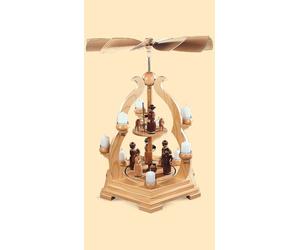 German christmas pyramid arch Christmas story, 2 platforms, height 65 cm / 26...