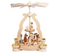 German christmas pyramid arch Christmas story, 2 plattforms, 1-tier, height 3...