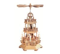 German christmas pyramid arch Forest scene, 2-tier, height 50 cm / 20 inch, e...