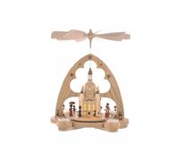 German christmas pyramid arch Frauenkirche church, 1-tier, height 36 cm / 14 ...