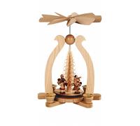 German christmas pyramid arch Music-playing angels, height 29 cm / 11 inch, n...