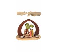 German christmas pyramid arch with Nativity scene, 1-tier, height 36 cm / 14 ...