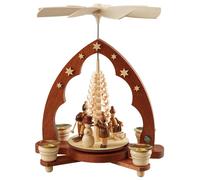 German christmas pyramid children in winter, 1-tier, height 28 cm.. MU 10216 NEW