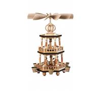 German christmas pyramid Christmas story, 2-tier, height 42 cm / 17 inch, nat...
