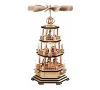 German christmas pyramid Christmas story, 3-tier, height 58 cm / 23 inch, nat...