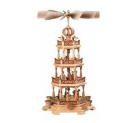 German christmas pyramid Christmas story, 3-tier, height 58 cm / .. MU 10562 NEW