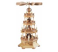 German christmas pyramid Erzgebirge motif, 3-tier, height 63 cm /.. MU 10516 NEW