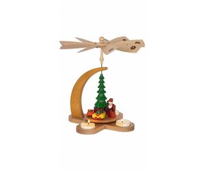 German christmas pyramid forest, height 27 cm / 11 inch, colorful.. RG 15873 NEW
