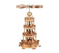 German christmas pyramid Forest scene, 3-tier, height 58 cm / 23 .. MU 10500 NEW