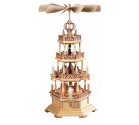 German christmas pyramid forest scene, 3-tier, height 63 cm / 25 .. MU 10504 NEW