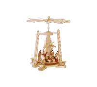 German christmas pyramid Nativity scene, height 27 cm / 11 inch, original Erz...