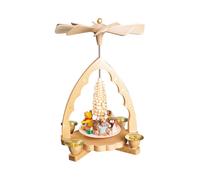 German christmas pyramid playing bear children, height 19 cm / 8 inch, origin...