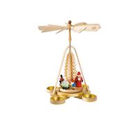 German christmas pyramid Santa giving out X-mas presents, height 28 cm / 11 i...
