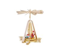 German christmas pyramid Santa giving out X-mas presents, height 28 cm / 11 i...