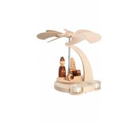 German christmas pyramid Santa with sledge, 1-tier, height 18 cm / 7 inch, na...