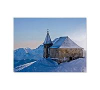 German Church on Dobratsch,Jigsaw Puzzles 1000 Pieces for Adults, Classic Puzzle Kids Puzzle Challenging And Difficult Puzzles for Adults And Teens(75x50cm)-AO76