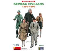 German Civilians 1930-40s. Resin Heads 1:35 Figure Plastic Model Kit MINIART