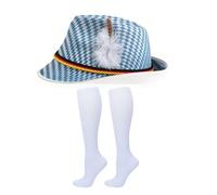 German Costume - with Socks Funny Comfortable Headwear | German Top Hat Holiday Decor | for Celebration Festival Parade Dance Performance Stage Women Men Adults Kids Teen