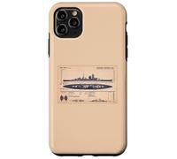German Cruiser Admiral Hipper WW2 Recognition Diagram Case for iPhone 11 Pro Max