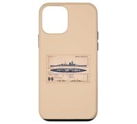 German Cruiser Admiral Hipper WW2 Recognition Diagram Case for iPhone 12 mini