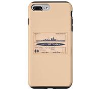 German Cruiser Admiral Hipper WW2 Recognition Diagram Case for iPhone 7 Plus/8 Plus