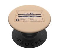 German Cruiser Admiral Hipper WW2 Recognition Diagram PopSockets Adhesive PopGrip