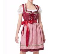 German Dirndl Set - Traditional Outfit for Celebration | 285g, Soft Polyester Cotton, Authentic Dress for Beer Fest, Iconic Bavarian Costume Halloween Carnival Parties