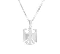 German Eagle Necklace, Stainless Steel, Adjustable Hand Polished Federal Eagle Chain, Fashionable and Lightweight Luxury Hypoallergenic Imperial Eagle Chain, Jewellery Gifts for Men, Teenagers, Boys