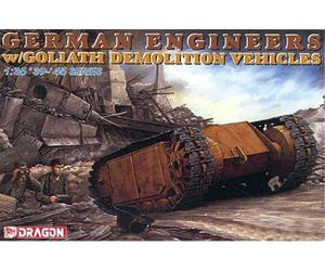 German Engineers W/ Goliath Demolition Vehicles Plastic Kit 1:35 Model