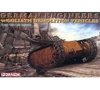 German Engineers W/GOLIATH Demolition Vehicles Plastic Kit 1:3 5 Model
