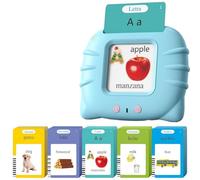 German-English Bilingual Talking Flash Cards with 224 Sight Words, Montessori Toys, Learning Educational Gifts for Age 1-5 Years Old, Blue